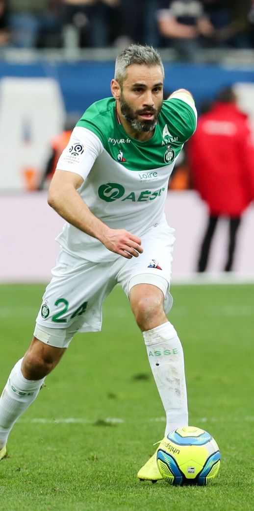 Loïc Perrin lors du match des Verts à Montpellier.