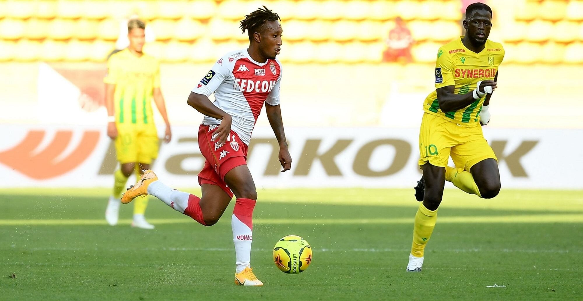 Gelson Martins (AS Monaco) accélère face au FC Nantes.