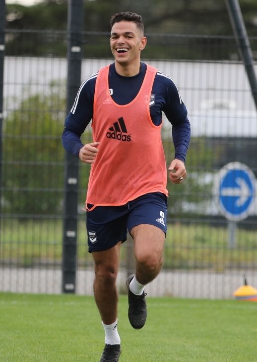 Hatem Ben Arfa à l'entraînement avec les Girondins de Bordeaux.