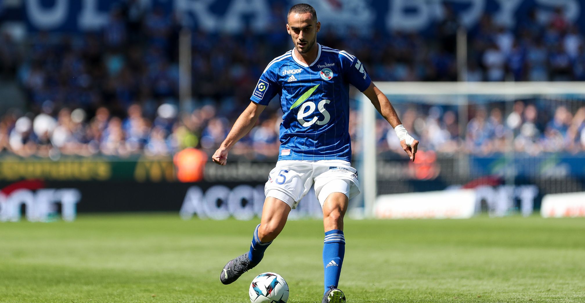 Lucas PERRIN of Strasbourg during the friendly match between RC News  Photo - Getty Images
