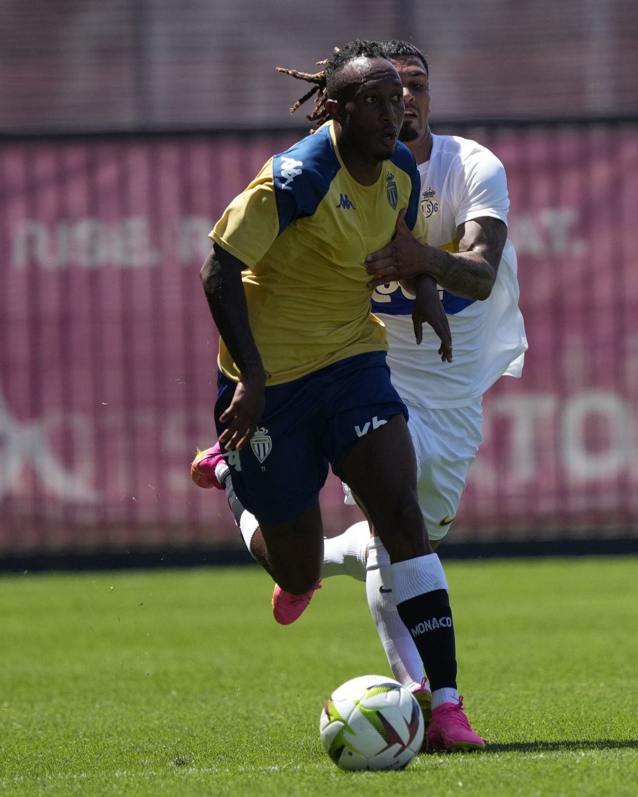Gelson Martins lors du premier match amical de l'AS Monaco cet été.