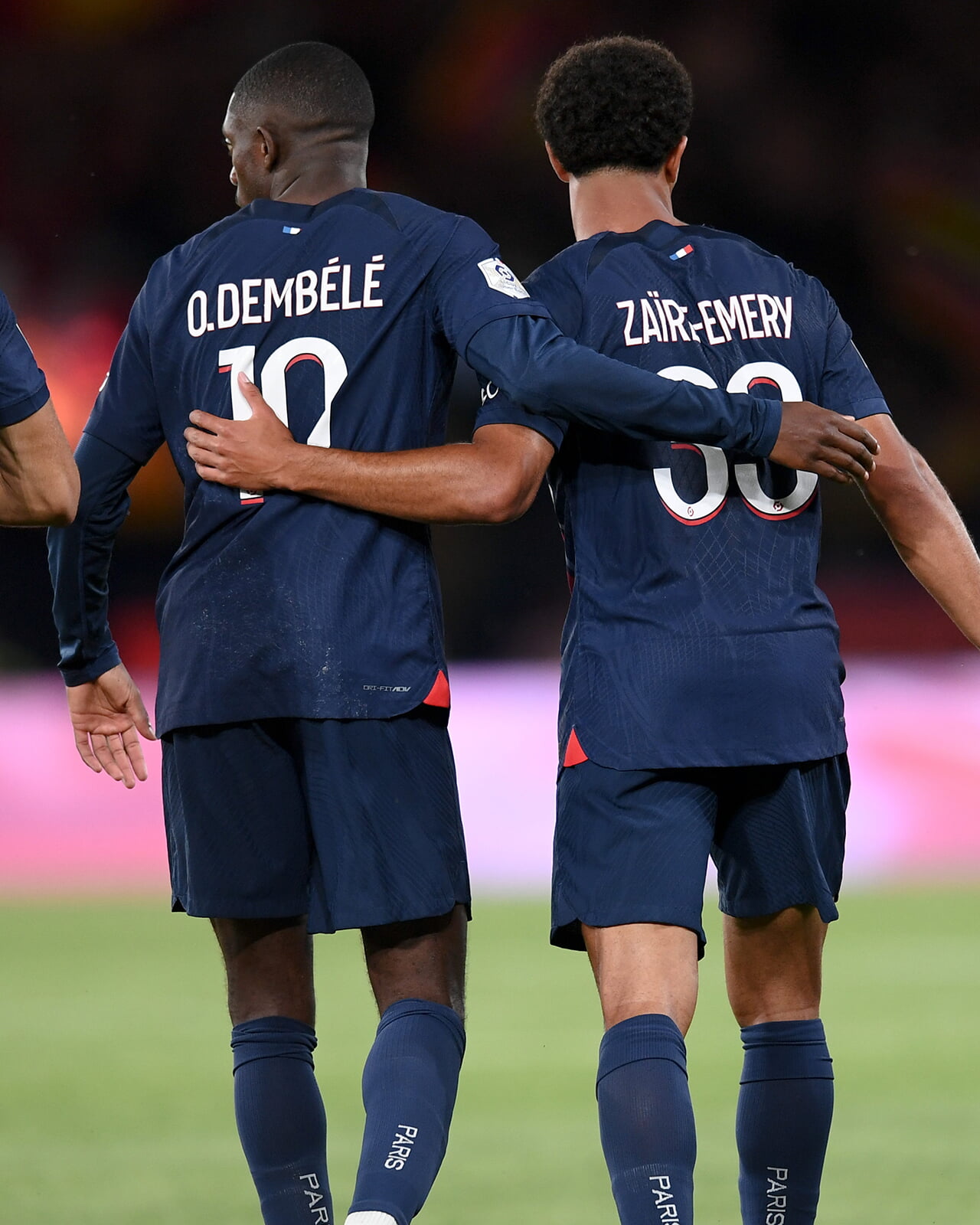 Les flocages spécifiques de Dembélé et Zaïre-Emery au PSG.